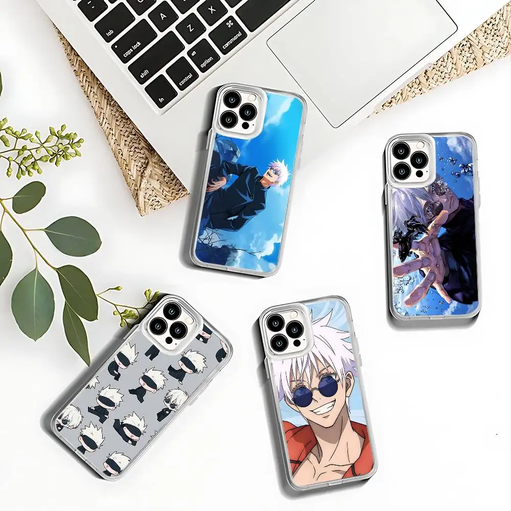 

Anime Gojo S-Satoru Phone Case For iPhone 17,16,15,14,13,12,11 Pro,Max,Plus,X,XS,XR,SE4,E Mini Transparent Soft Cover