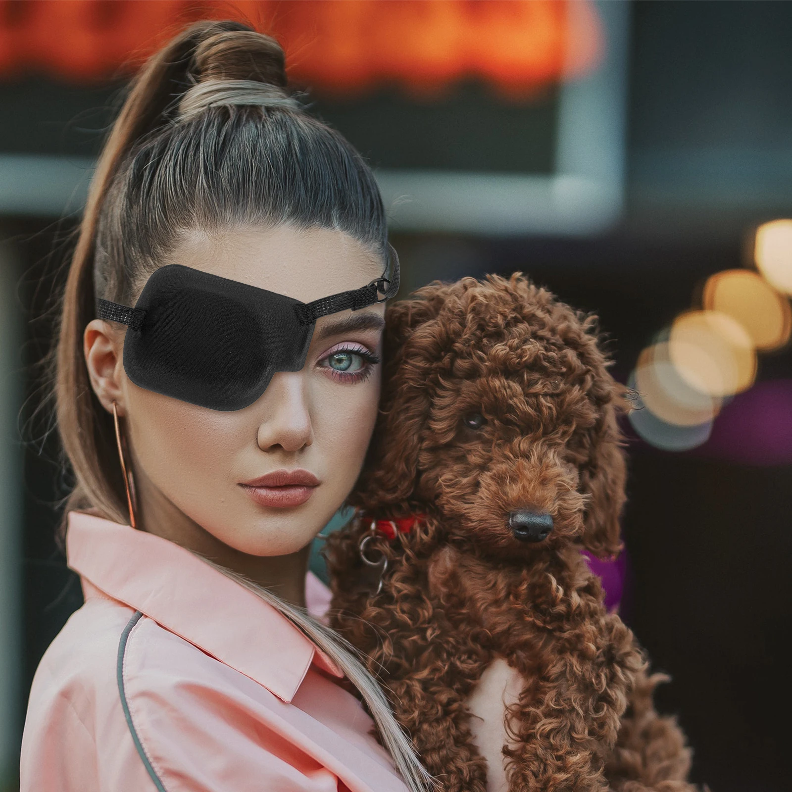 

2pcs 3D Eye Masks Polyester Adjustable For Amblyopia Strabismus Correction Adult Single Eye Patch Light Blocking Protective