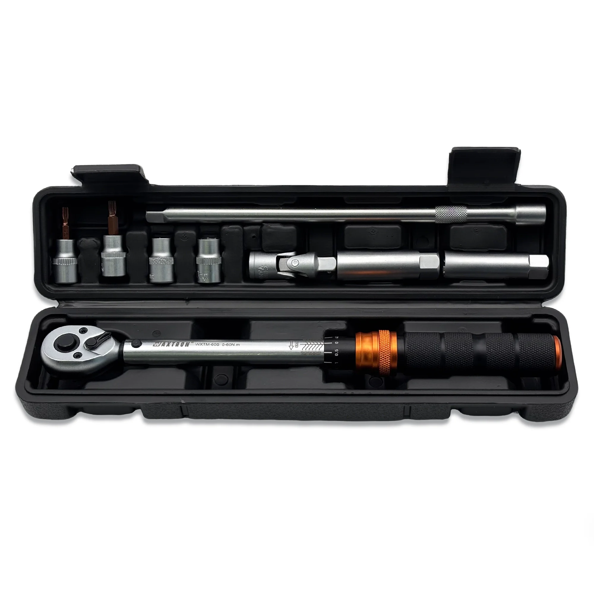 Waxtron 3/8'' Momentsleutelset 9-delig Bougiesleutel Momentsleutel 5-60N.m Verstelbare Momentsleutel voor Auto Motor Gereedschapsets
