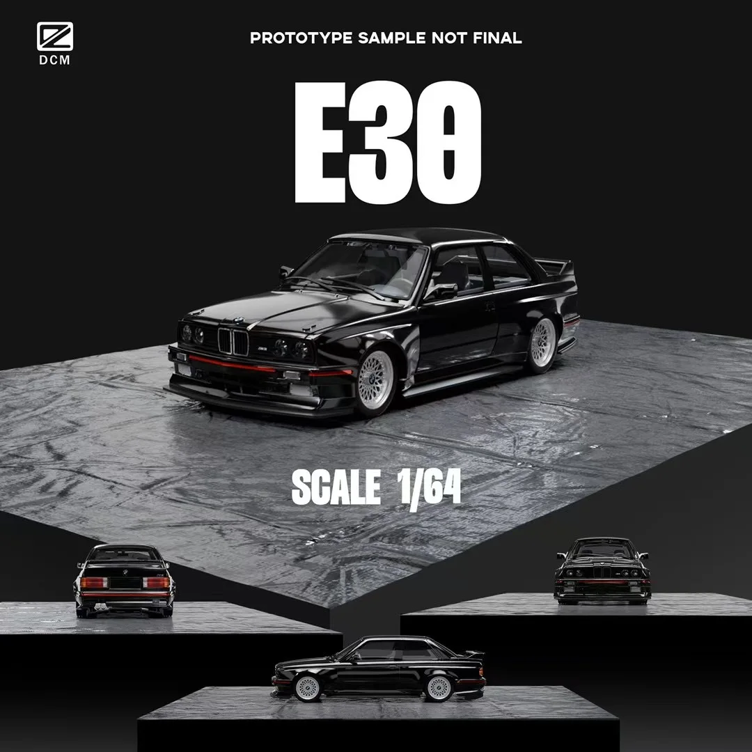 

Pre-order *DCM 1:64 M Power M3 E30 Black Red Alloy car model - shipped in February