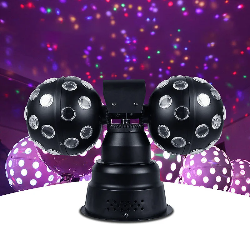 RGB Dual Spinning LED Magic Ball Light Commercial Party Stage Effect Lighting for Hotel Banquet Hall Wedding Event Project