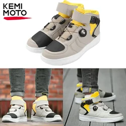Botas de Motocross para hombre, zapatillas de deporte, sistema de flejado portátil, zapatos informales en espiral, impermeables, Verano