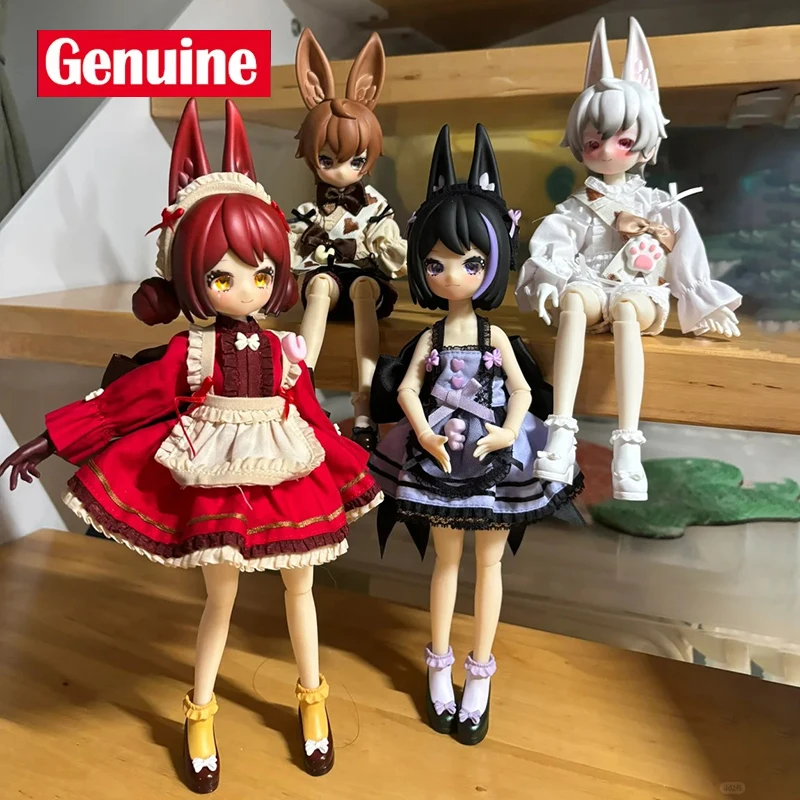 

Genuine Ufdoll Mini Tea Series Blind Box Movable Bjd Doll Limited Elevator Series Decoration Desktop Model Figure Toys Xmas Gift
