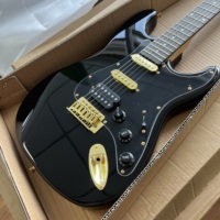Free delivery Black electric guitar Mahogany body Rosewood fretboard 6 strings Gold accessories Christmas gift Free Ship