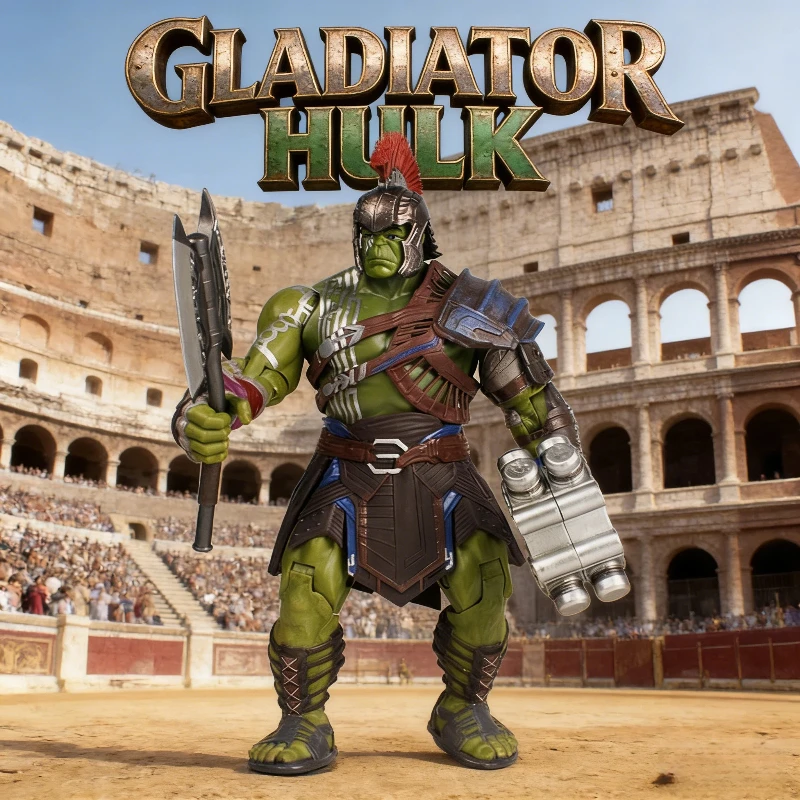 

Marvel Gladiator Hulk Action Figure Posable Collectible Model Detachable Armor & Accessories Decor Statue For Fans