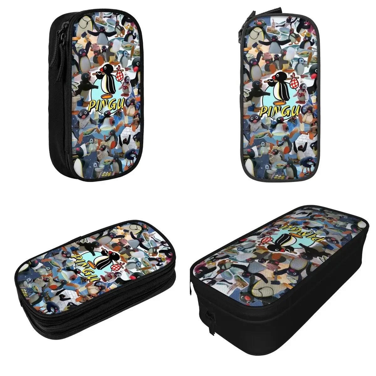 New Noot Pingu Pencil Case Penguin Cartoon Pencilcases Pen for Girl Boy Large Storage Bag Students School Gifts Stationery