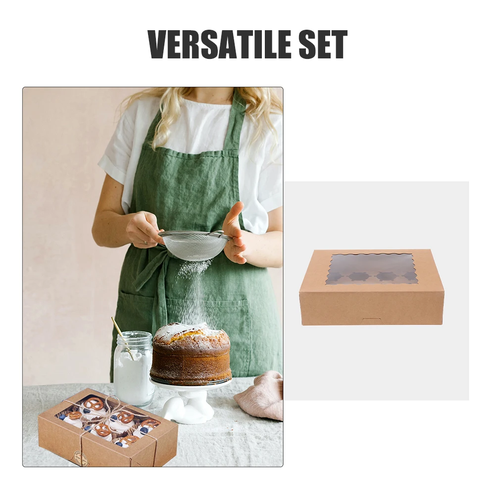

4pcs 12 Count Bakery Storage Containers Dessert Boxes Mini Cake Holders Cupcake Carriers Disposable Dessert Containers Cupcake
