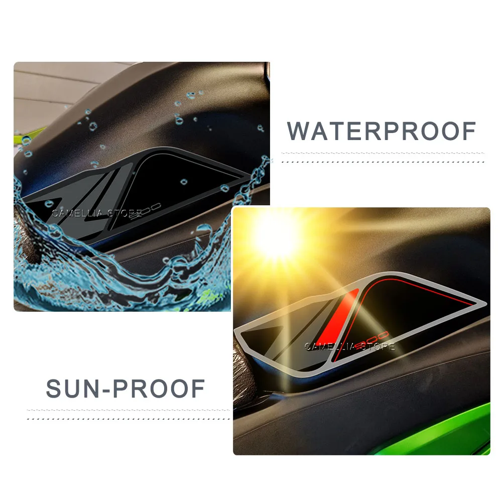 دراجة نارية ملصق ثلاثية الأبعاد راتنجات الايبوكسي مقاوم للماء أسود أحمر كاواساكي Z900 خزان الوقود ملصق تم إطلاقها حديثا لكاواساكي Z900