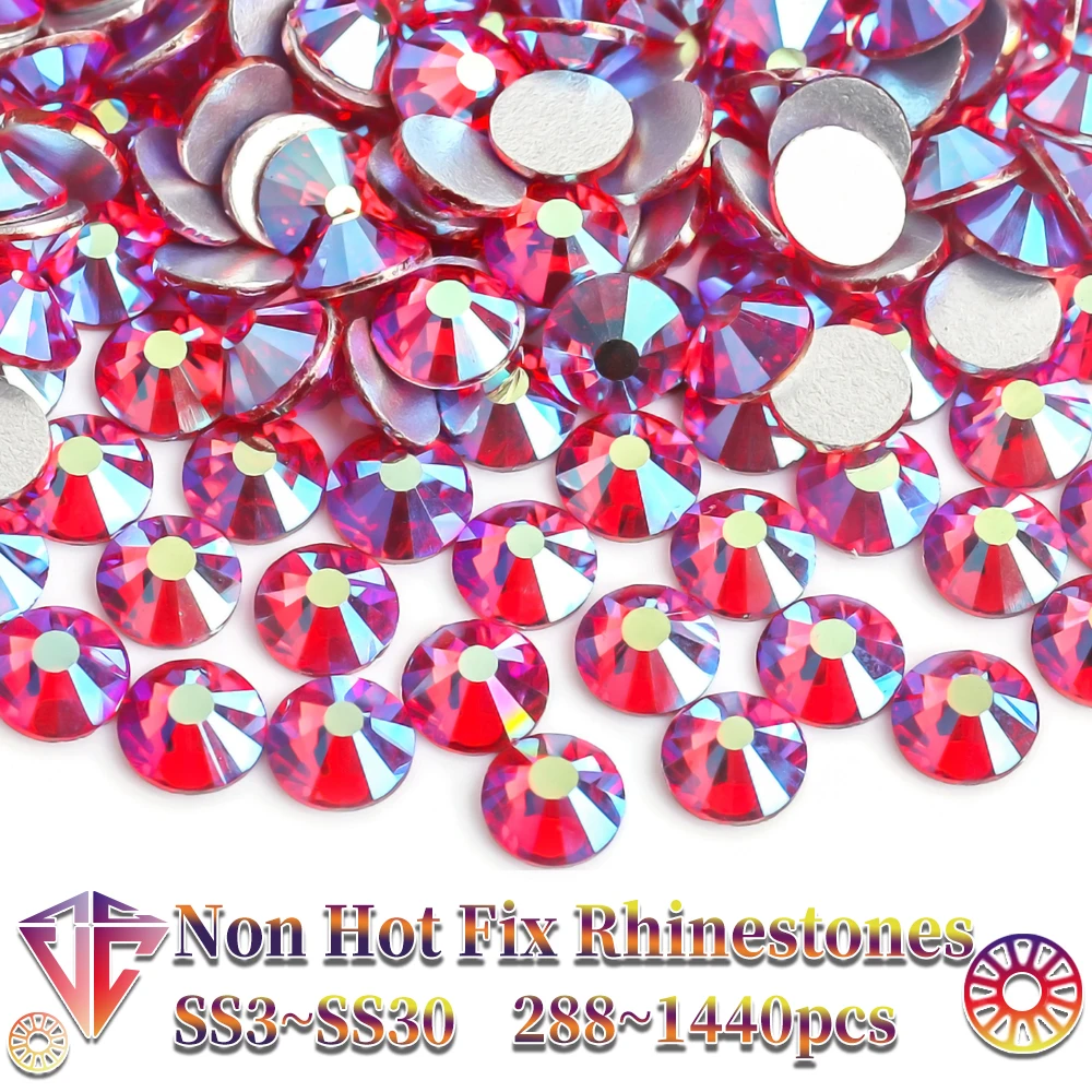 Alle Größen Licht Siam AB Rot DIY Nägel Dekoration Nicht Hotfix Strass Flatback Strass Nicht Hot Fix Stein für Kleidungsstück DIY Y3129