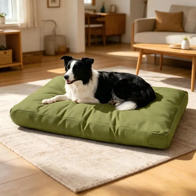 Luxury Dog Bed Large Pet Mat Four Seasons Universal Outdoor Canvas Anti Chewing Pet Box Mat for Small Medium Dog Cat 106x76x10cm