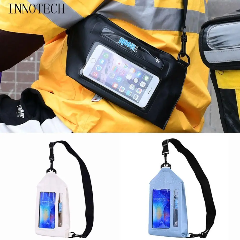 

Storage Bag Waterproof Phone Pouch Adjustable Strap PVC Swimming Bag Transparent Thicken Shoulder Bag Water Splashing Festival