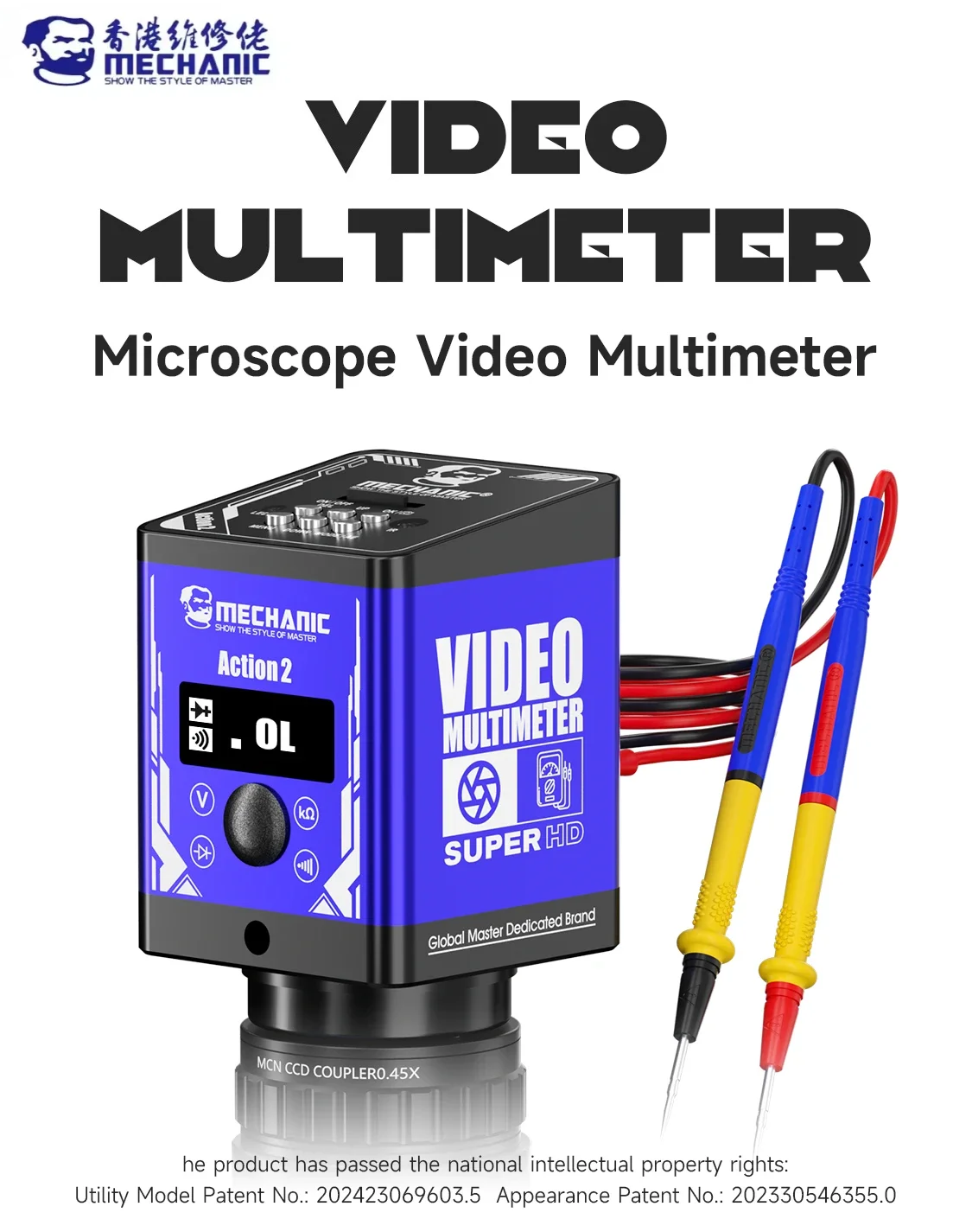 MECHANIC Action 2/ Action 2 Pro Multimeter + Microscope Camera IMX117 Sensor 1080P 60FPS HD Video Sync Data Display