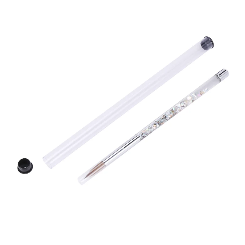 ABIT 3Pc or Rose Kolinsky Sable acrylique brosse à ongles avec flux liquide paillettes Nail Art brosse pour outil d'art des ongles 14