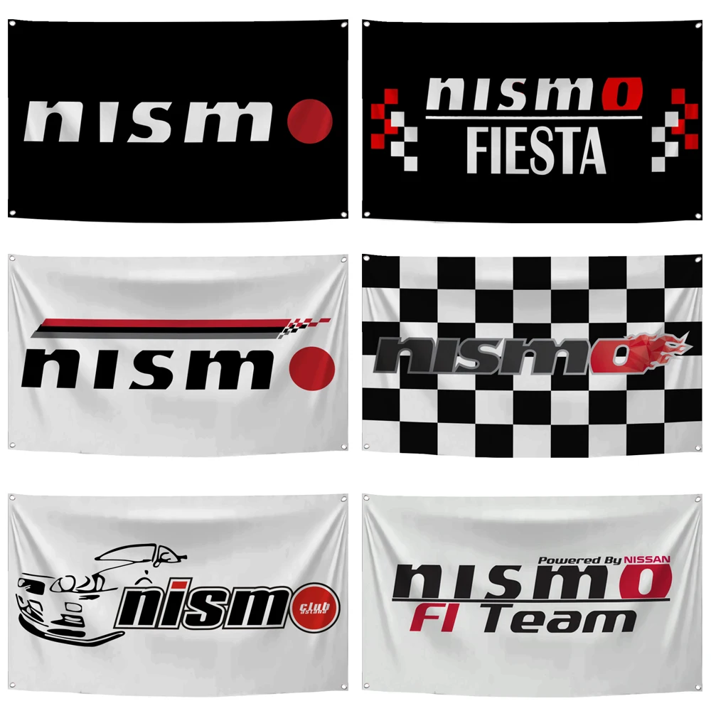 2×3ft 3×5ft Nismos Flag Polyester Digital Printed Racing Car Tapestry Curtain For Decor