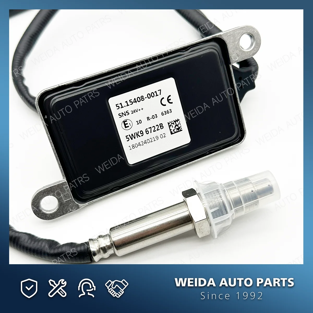 

5WK96722B 51.15408-0017 5WK9 6722B 51154080017 Оригинальный новый датчик оксидов азота (NOx) 24В для грузовиков MAN