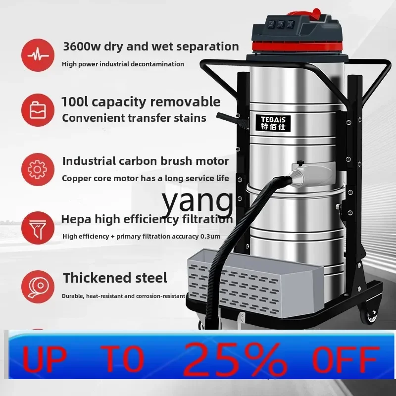 

CX 3600W high-power and powerful wet and dry industrial vacuum cleaner Factory workshop dust iron filings reclamation