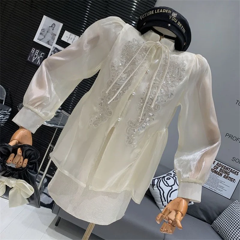 

Женская одежда, китайская ретро, национальный темперамент, женский дизайн, свободная пряжка, кисточка, модная универсальная рубашка с длинными рукавами