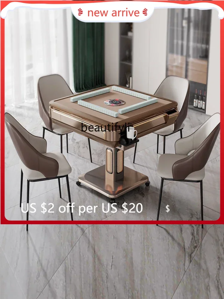 

G1218 Self-use mahjong machine Automatic silent folding electric heating mahjong table