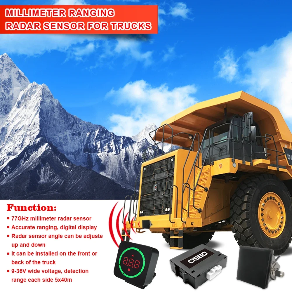 77ghz 40m Truck Radar Proximity Warning Alert System Collision Avoidance System Bsd