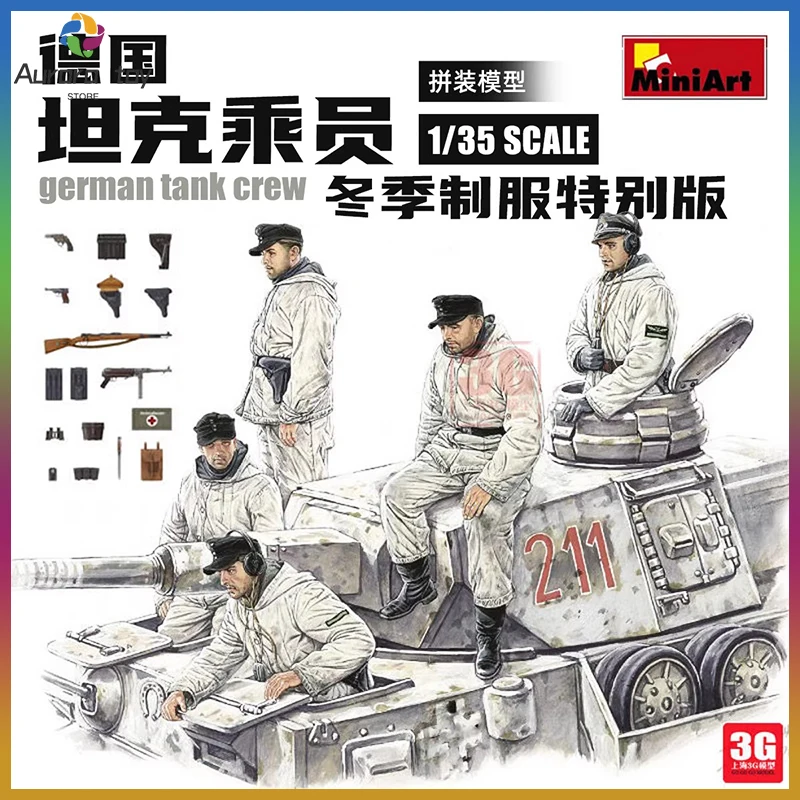 

Миниатюрная сборная модель военного состава Miniart 1:35, несобранная, с фигурками солдат, для хобби и творчества, подарок для коллекционеров военной тематики