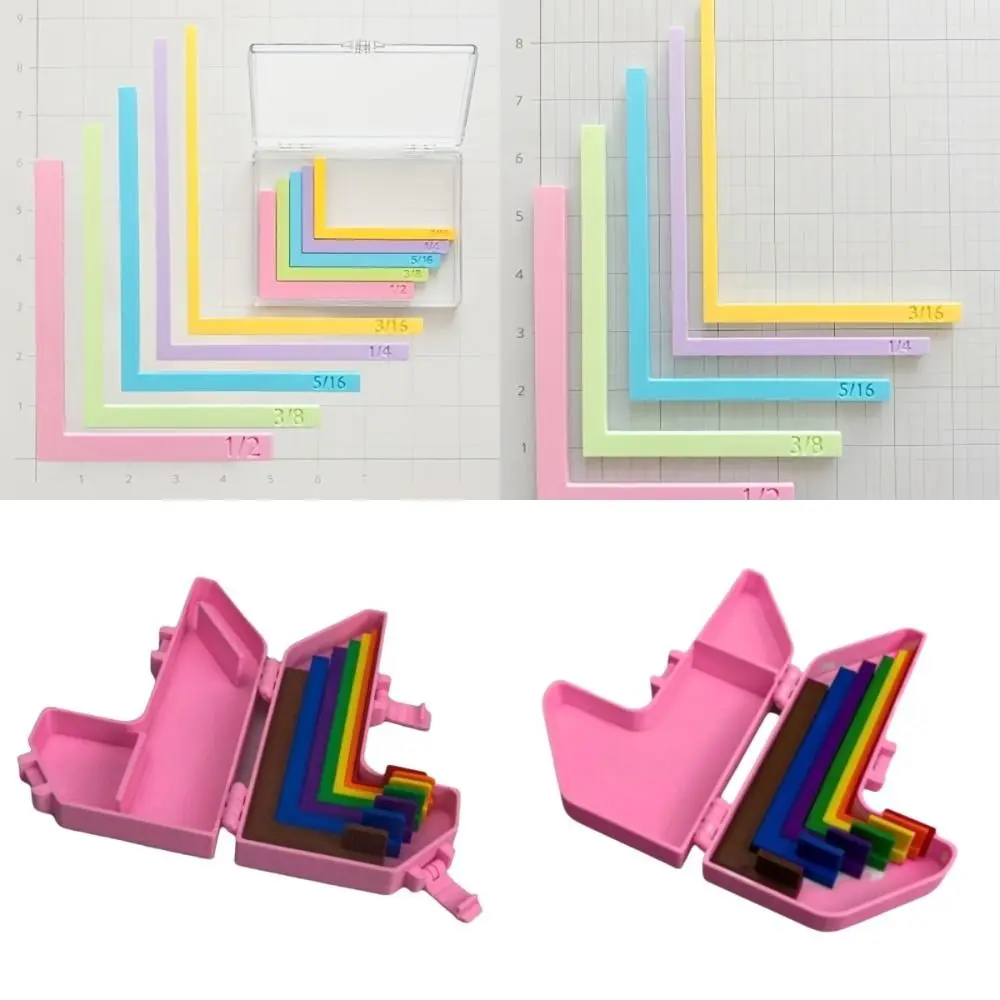 5/7pcs Multi-size Paper Crafting Alignment Guides Precision Layering Matting Spacers Precision Alignment Rulers Size Tabs