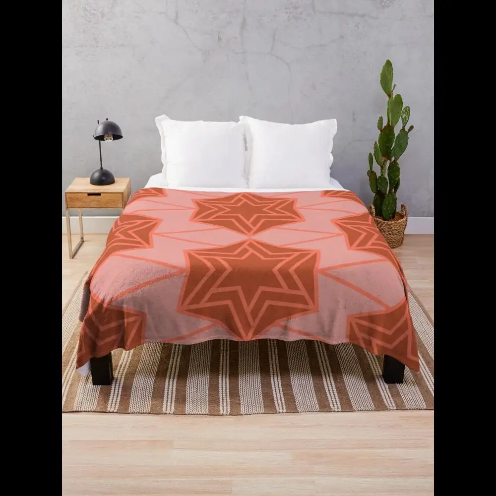 

Peach Star Throw Blanket Soft Plush Fleece for Cozy Comfort Ideal for Living Room or Bedroom Decor Perfect Gift Idea