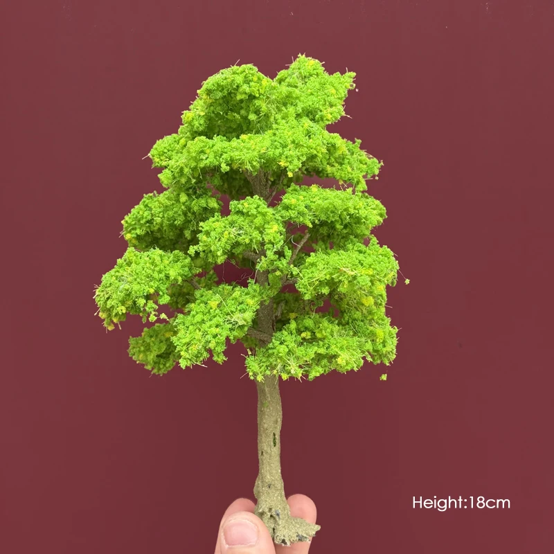 

10/15/22 см/28 см Модель дерева Модель дерева G Ho N Масштабная модель Ярко-зеленое дерево Поле Военный песочный стол Макет поезда Материал