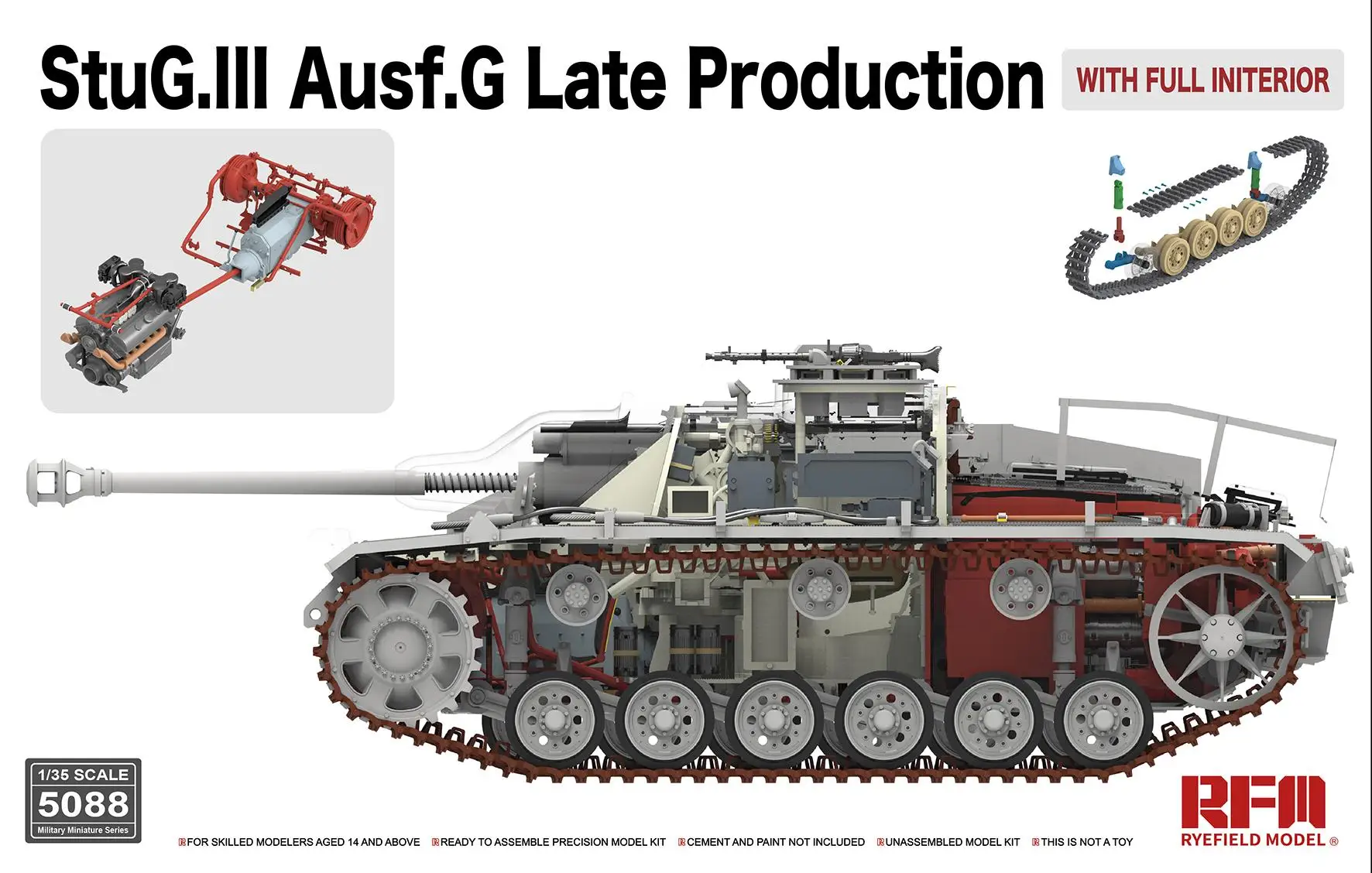 Rye Field Model RFM RM-5088 StuG.III Ausf.G Late Production with full initerior 1/35