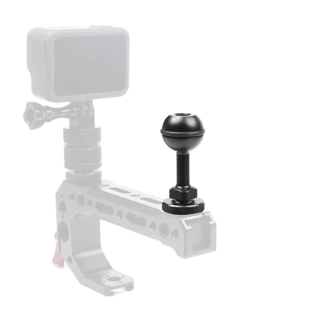 CNC-verstellbare 1-Zoll-Kugelkopfhalterung mit Kaltschuh-Basisadapter, Monitorhalter, magischer Arm für universelle Unterwasser-Action-Kamera – Detail 26