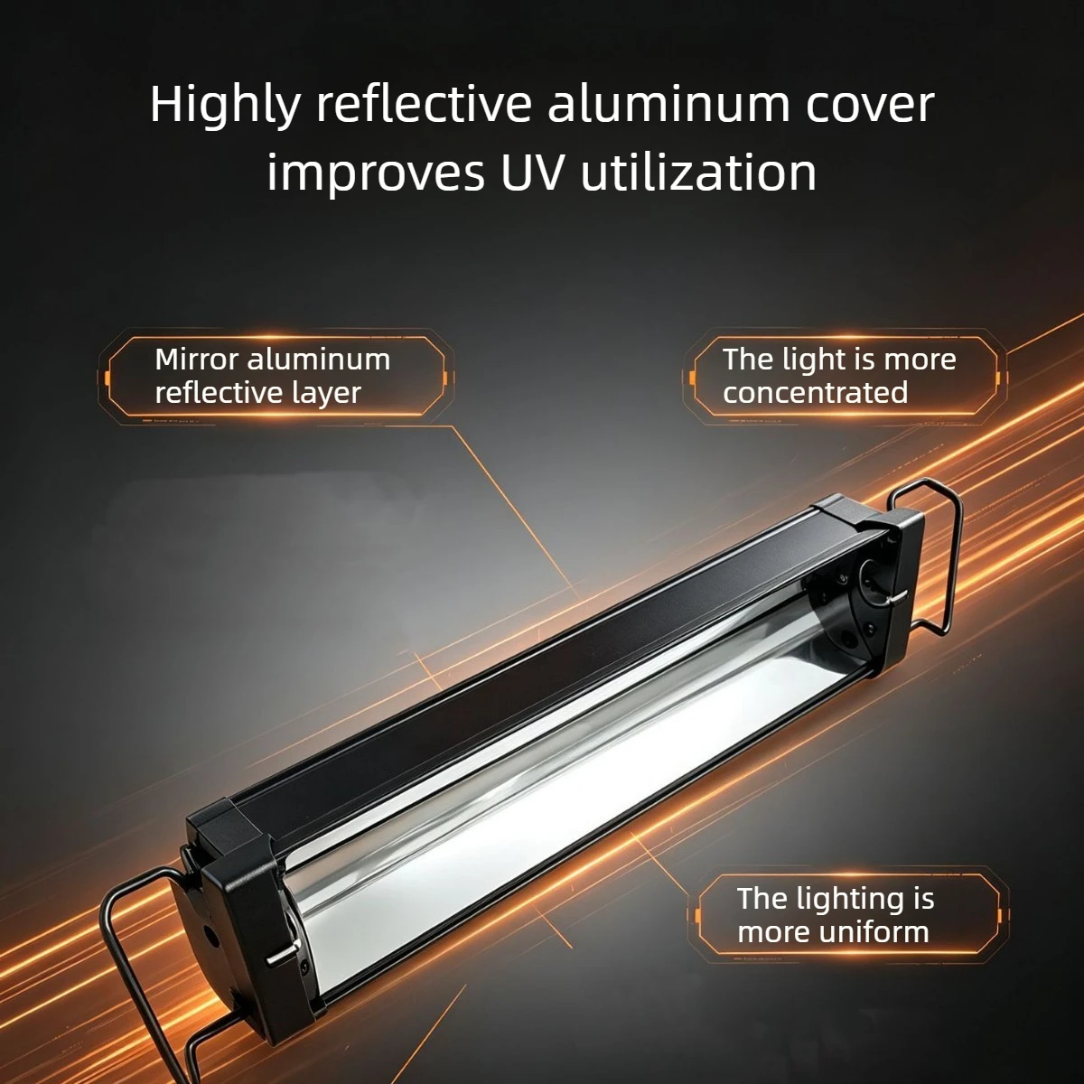 24W/39W T5 HO UVB Reptile Light Fixture with Tube Combo High Output UVB Lamp 5.0/10.0 for Bearded Dragons Turtles & Snakes