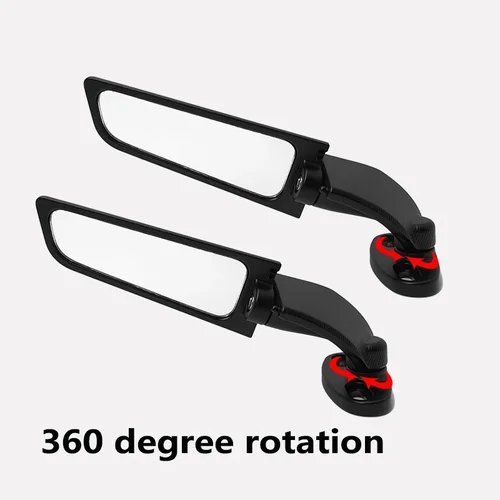Imagen 2 del producto Espejos de motocicleta, espejo Stealth Winglets para girar espejos ajustables para YAMAHA YZF R6 R1 R25 R3 R125 R15 para Suzuki GSXR 600