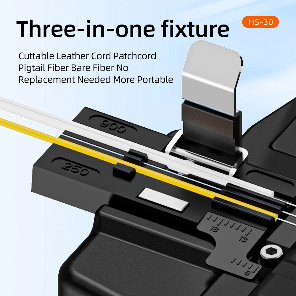 SAIVXIAN เครื่องมือเว็บเครื่องตัดไฟเบอร์ออปติก HS-30 เครื่องตัดสายเคเบิลไฟเบอร์ออปติก Bare Fiber Pigtail Jumper หนังลวด