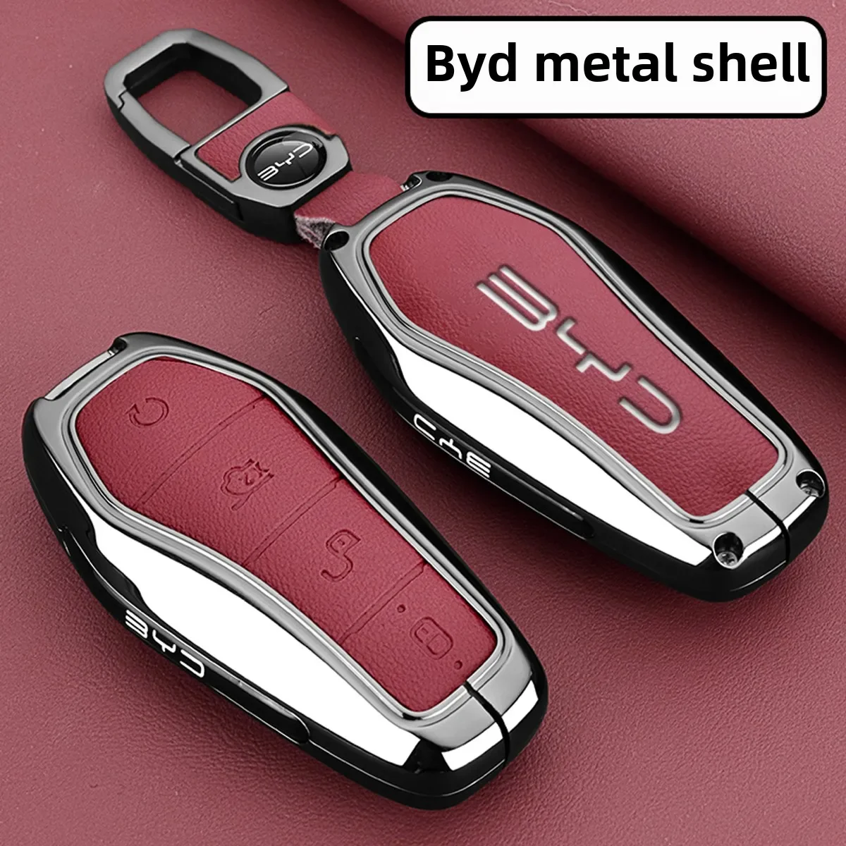 

Car Zinc Alloy Key Case For BYD Atto 3 Han EV Dolphin Durable Second Song Pro Tang Dm QIn PLUS MAX Yuan Key Holder Cover Chain