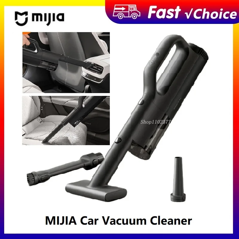 

NEW MIJIA Car Vacuum Cleaner 21kPa Suction,Type-C Charg,150mL Dust Cup,For Home Wireless Vacuum Cleaners,2400mAh Battery