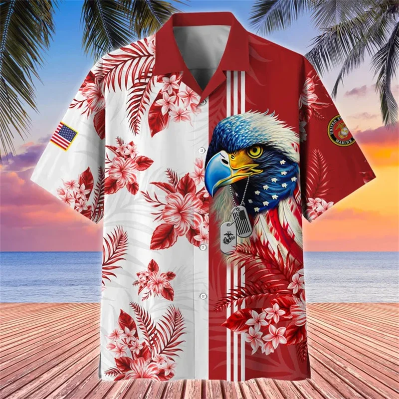 

Summer New 3D Print UNITED STATES Soldier Veterans Armys Shirts Kid Fashion Short Shirts For Women Harajuku Y2k Hawaiian Clothes