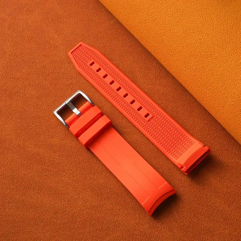 Tali Jam Tangan Fluororubber 21Mm Tahan Air untuk Tissot Seastar 1853 1000 2000 Tali Jam Tangan Gesper Rilis Cepat