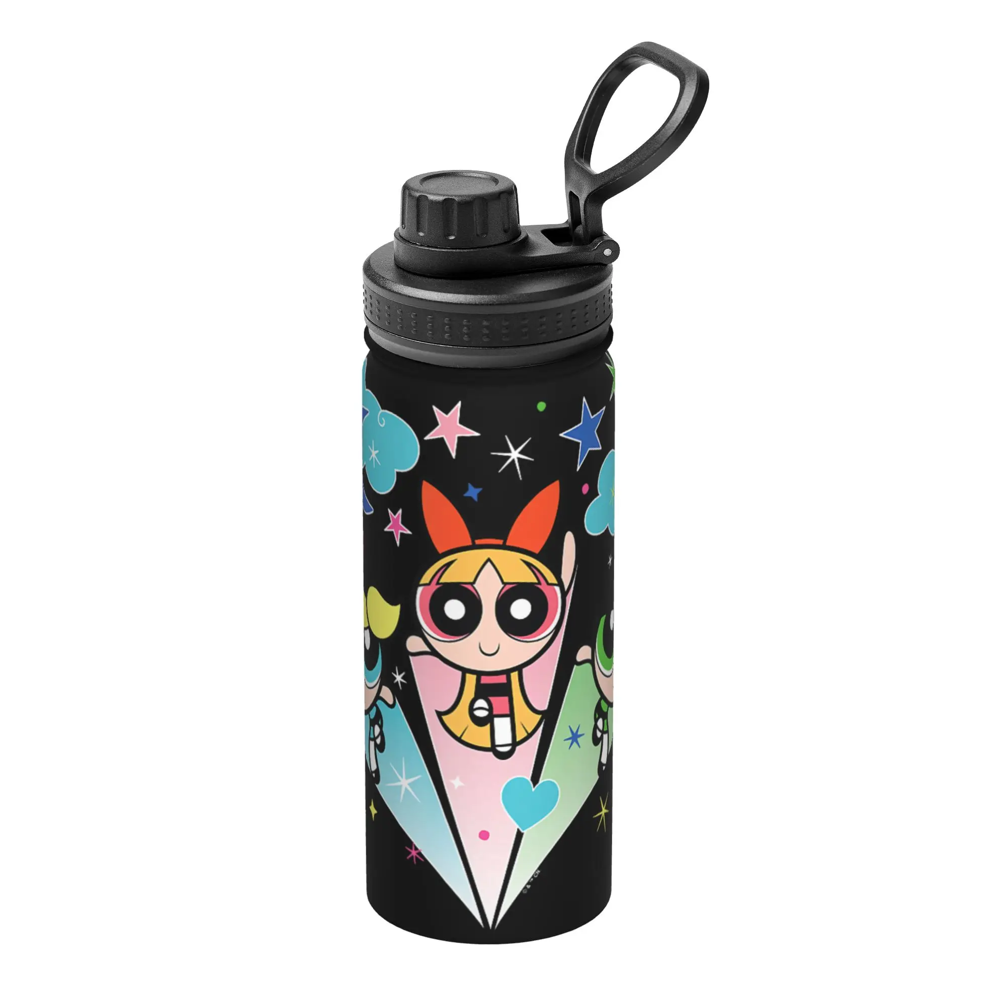 Powerpuff Girls 18OZ Sports Insulated Kettle  Thermal Cup Stainless Steel Double Wall Mugs Water Bottle