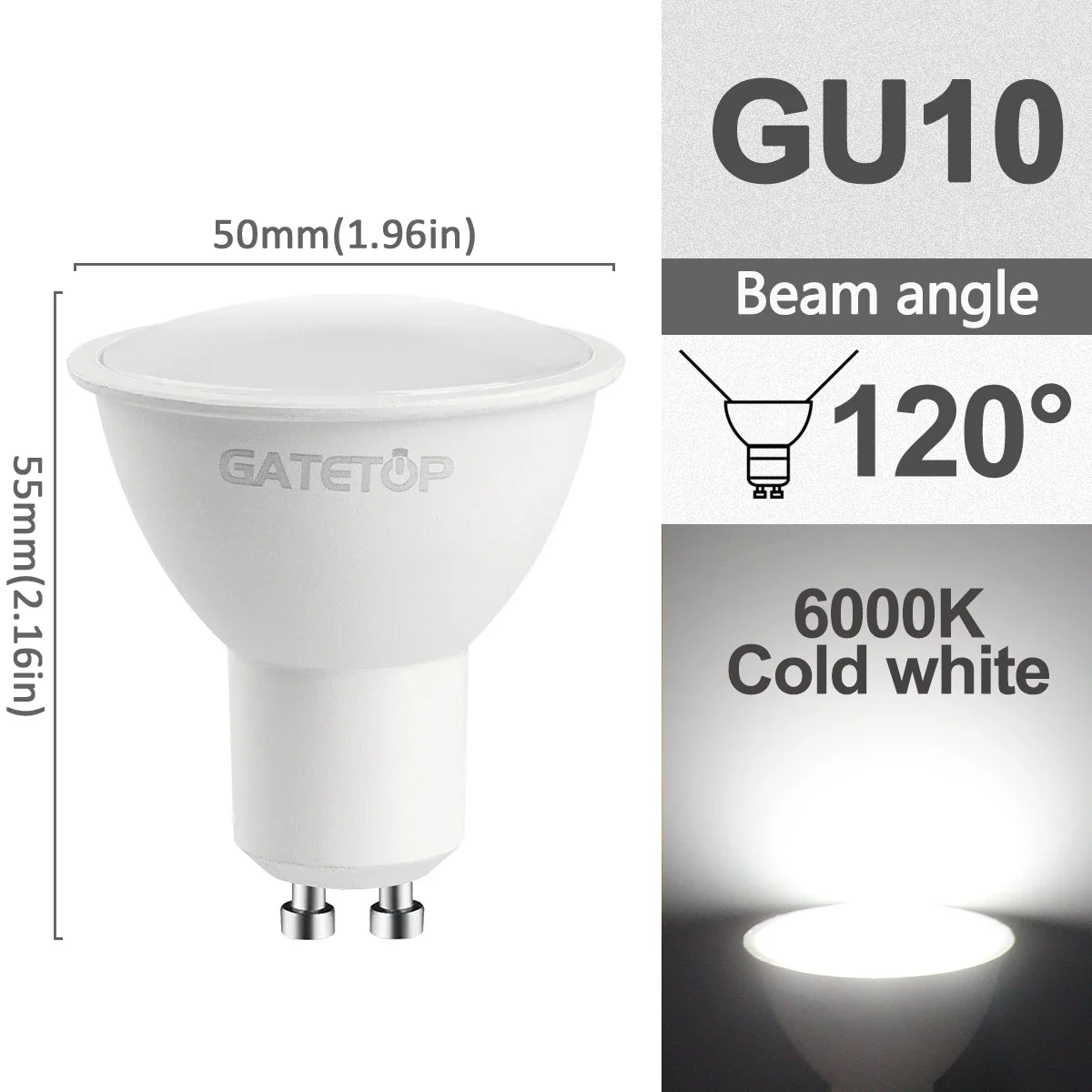 10 stks 3 W 5 W 6 W 7 W Dimbare LED GU10 Spot Light AC220V Energiebesparende Dimmen lamp Verlichting kan de 30 W 50 W halogeenlamp vervangen