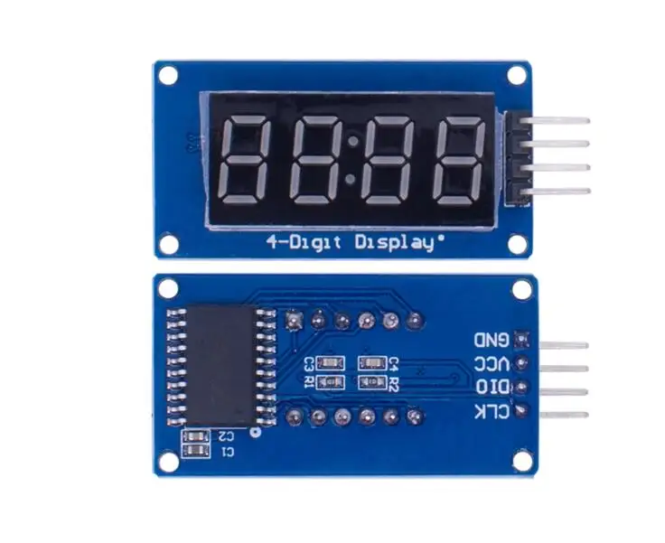وحدة عرض LED مكونة من 4 أرقام مكونة من 8 أرقام TM1637 شاشة LED 595 سائق TM1638 سطوع قابل للتعديل مع الساعة