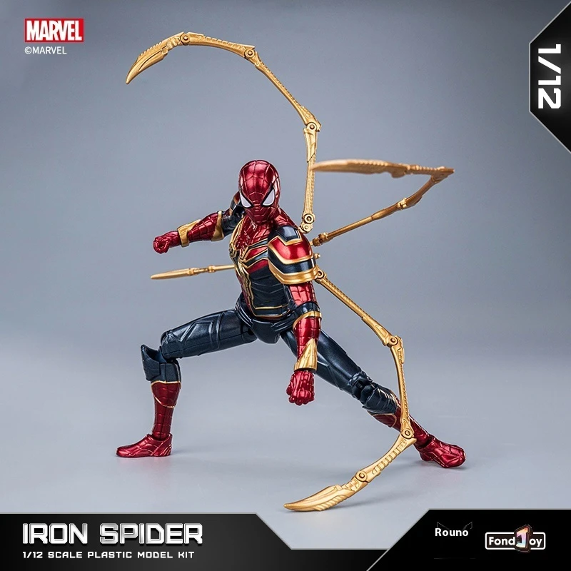 Fondjoy Genuine 15cm Iron Man Spider-Man Hand Puppet Puzzle Toys Action Toys Figure Marvel Model Ornaments Birthday Toy Gift