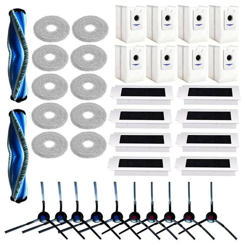 

【SELL FAST 】Vacuum Cleaner Replacement Parts For Ecovacs DEEBOT T30S/T30S Pro/T30S Combo- Main Brush, Side Brush, Hepa Filter, M