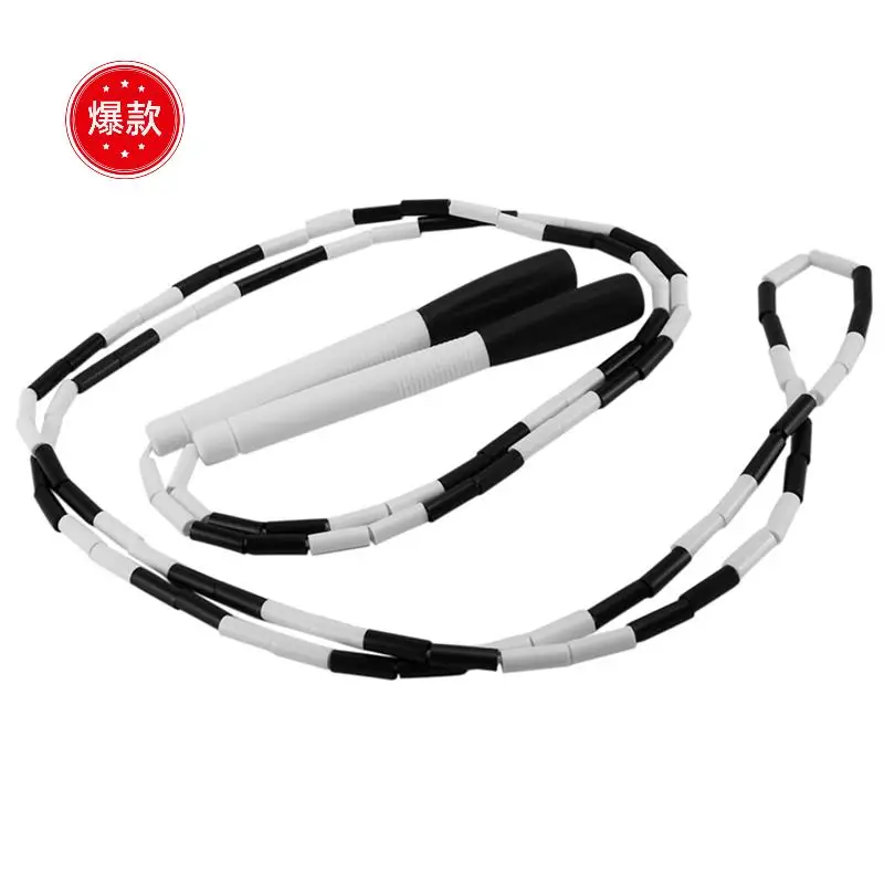 

3X Bamboo Skipping Rope Energy Bar Handle Straight Bamboo Skipping Rope Skipping Rope Thick Beaded Fitness Jump Rope