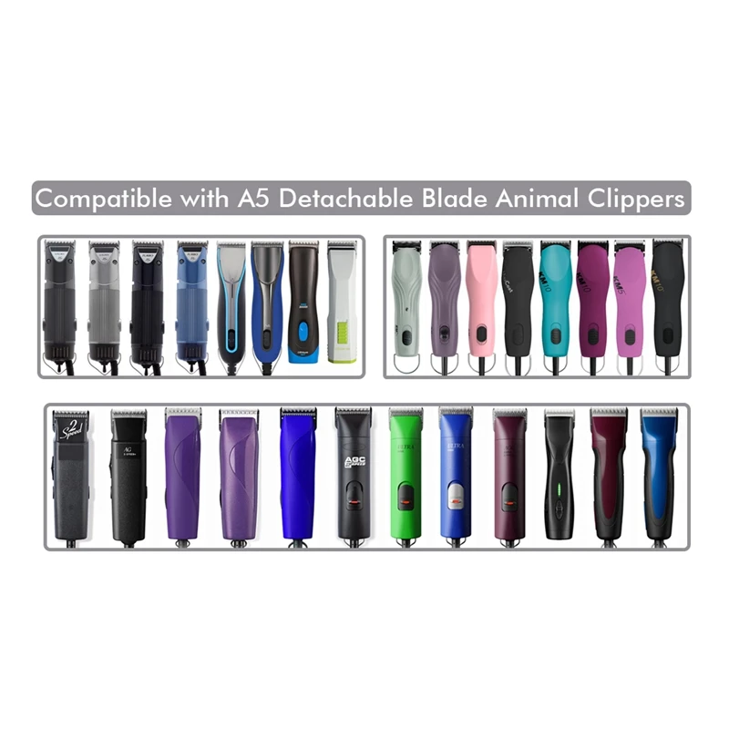 Professional A5 Style Animal Clipper Stainless Steel Guard Guide Combs Set For Wahl KM Series/Oster A5/Andis Detachable
