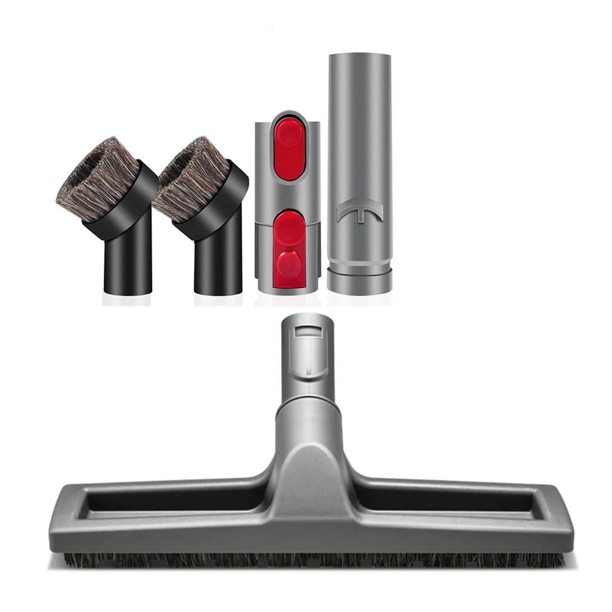 أداة أرضية صلبة وفرشاة شعر الخيل محول مرفق ، Dyson V15 ، V12 ، V11 ، V10 ، V8 ، V7 ، V6 ، مكنسة كهربائية