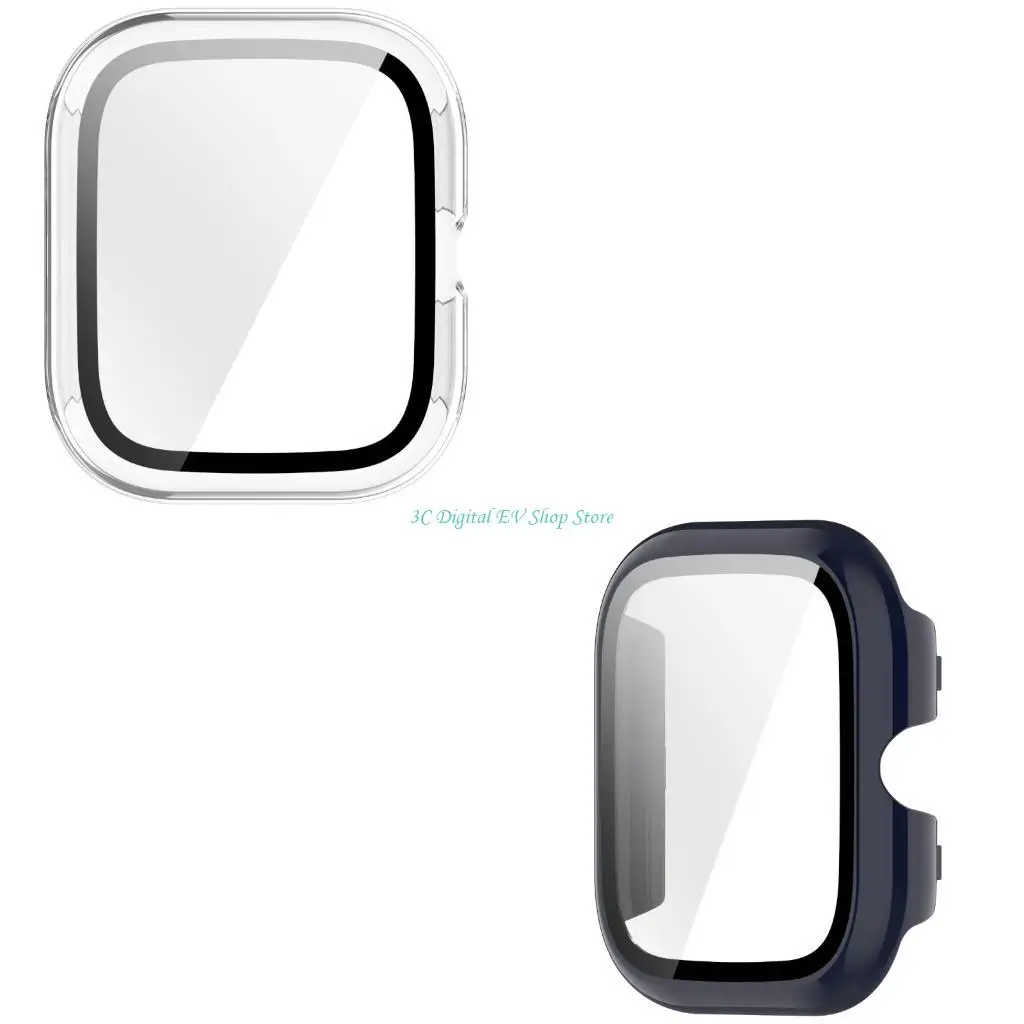 

E74D PC Tempered Glass Watch Cover for Watch GT2 Smartwatch All Around Protective Cover Bumper Housing Skin