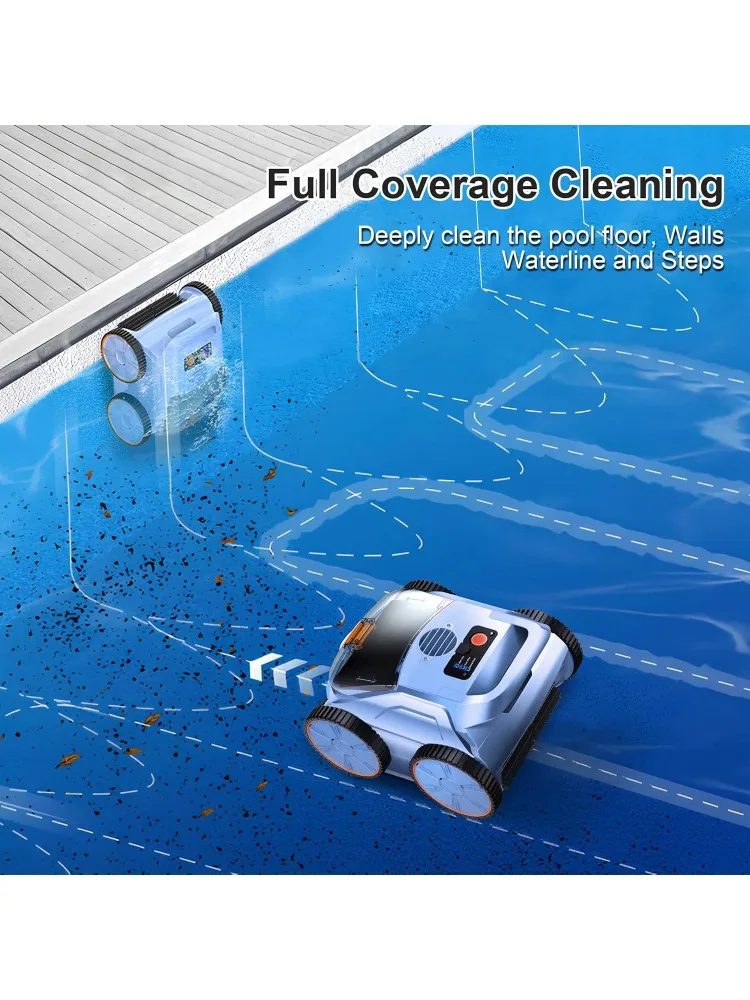 (2025 Neu) Roboter-Poolsauger, Roboter-Poolreiniger für Inground-Pools, Pool-Roboter mit intelligenter Navigation, Boden/Wand/Wasserleitung
