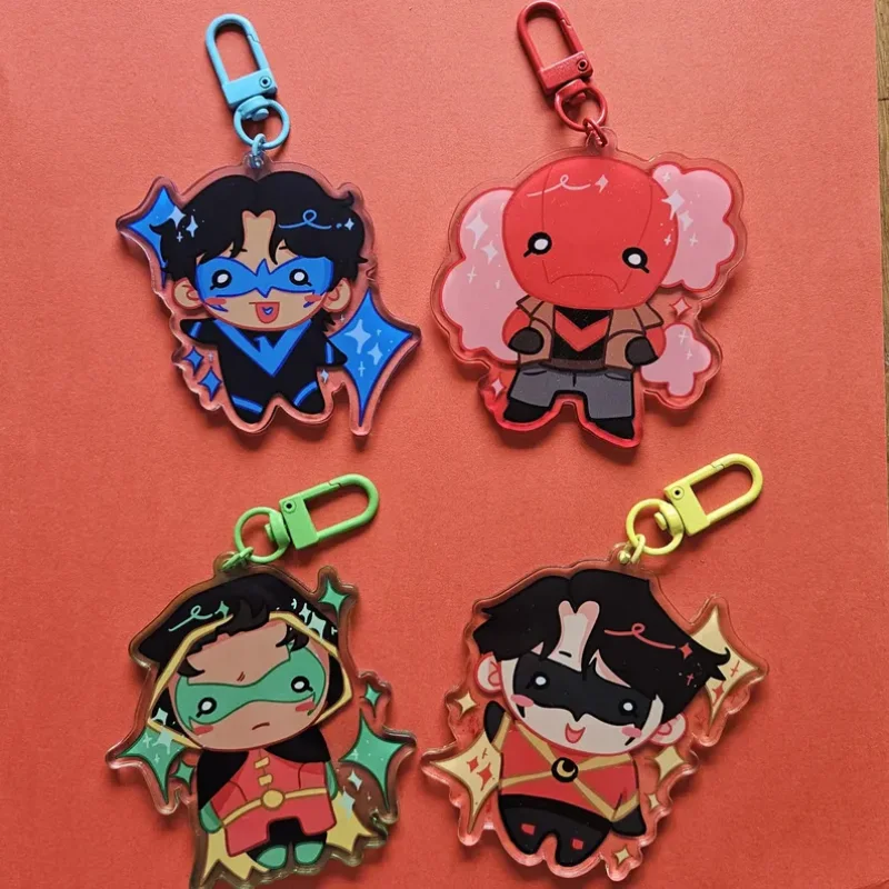 Acrylic Keychains Batboys Robins Double Sided Keychains Baseball Theme Party Favors And Decorations
