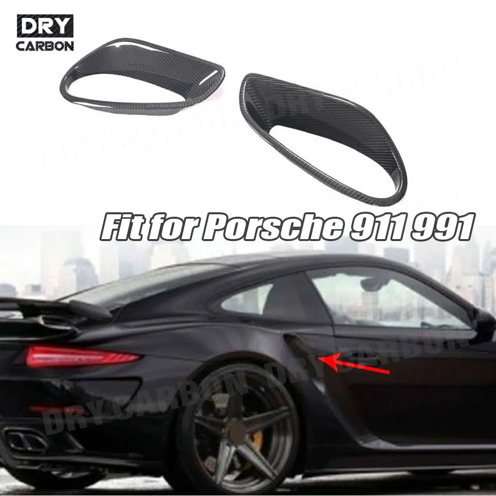 

for Porsche 911 Turbo S 2-Door 2014 2015 2016 Dry Carbon Fiber Side Fender Air Intake Vents Car Styling Body Kits Accessories