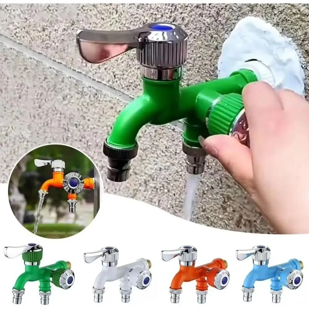 Universal Splash-Proof Kitchen Faucet Multifunctional 2-Way Design Dual-Control Tap Plastic Washing Machine Faucet Home