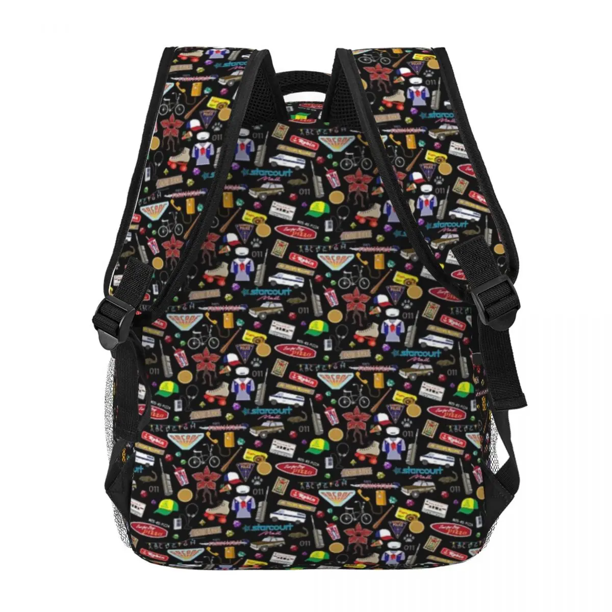 Stranger Things Pattern School Bag, mochila leve impressão, elegante, novo